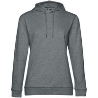 Толстовка с капюшоном женская Hoodie, темно-серый меланж